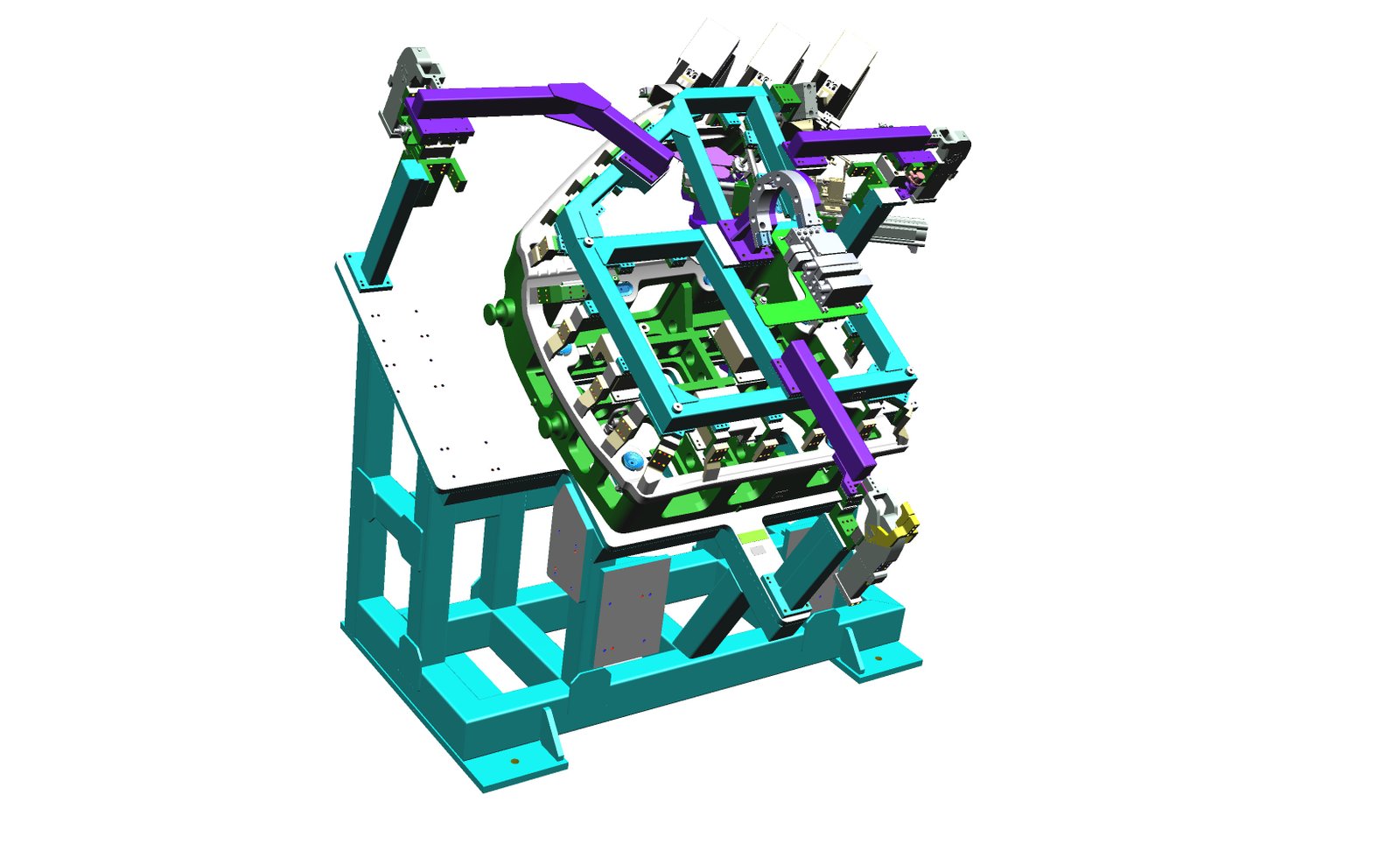 Design-Hemming Bed:Clinching Fixture and Downholder